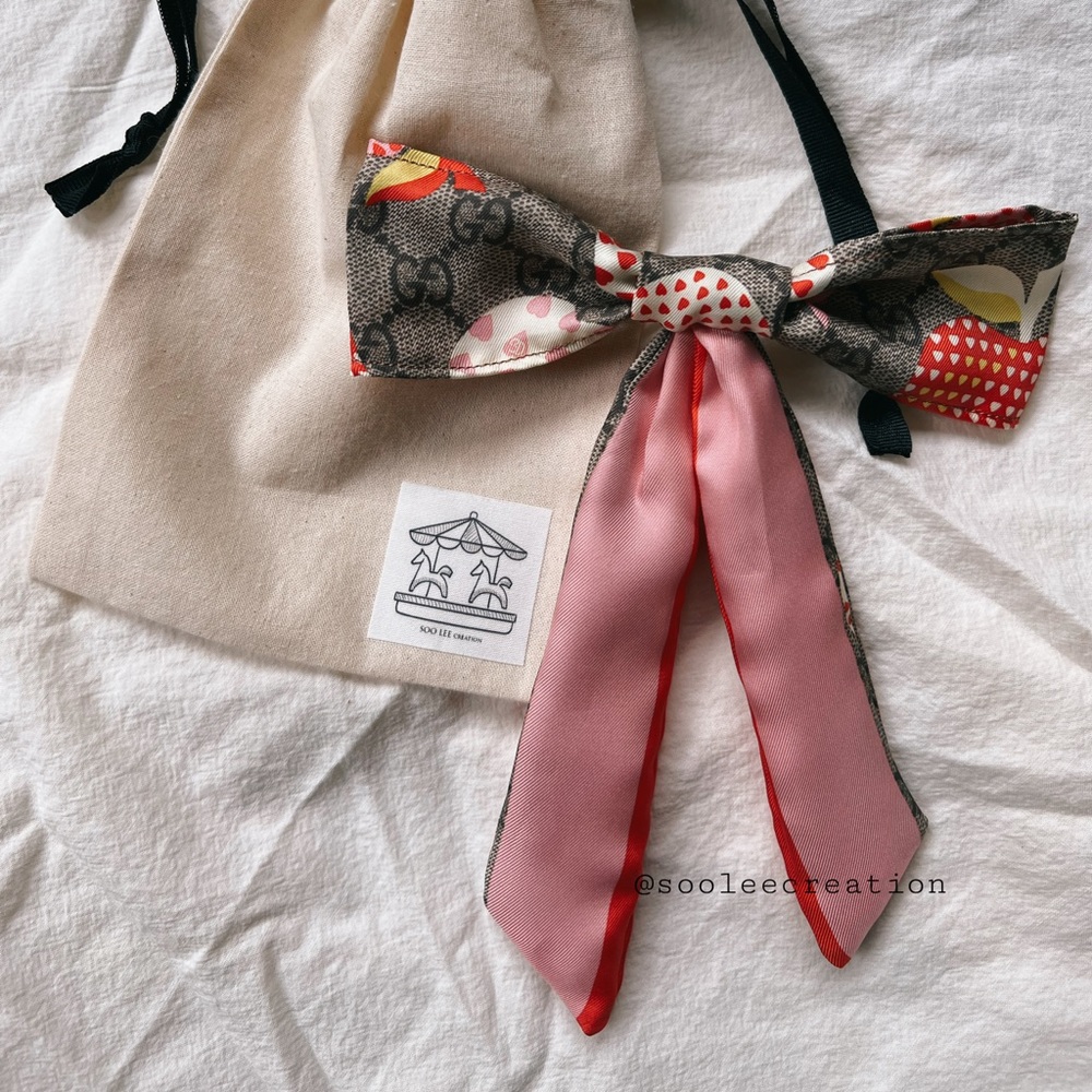 Gucci vintage silk hair barrette *handmade
